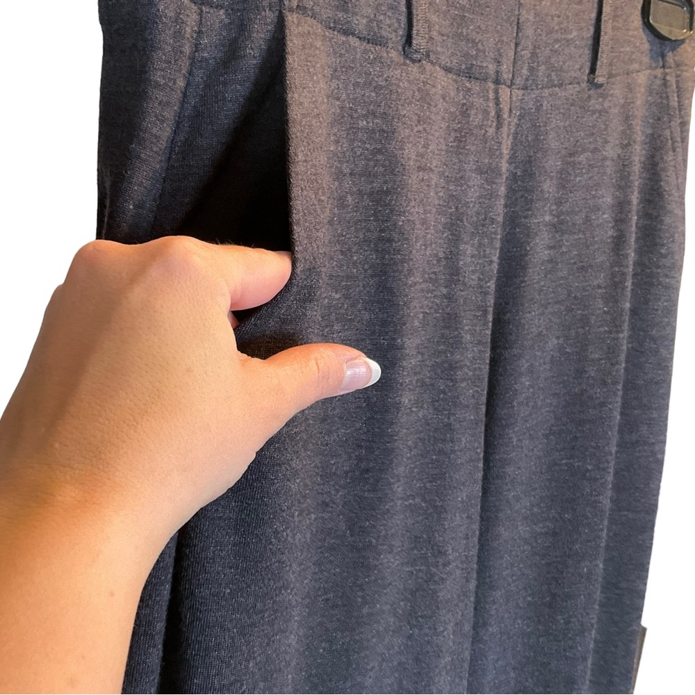 Faconnable Women’s High-Rise Wide Leg Trouser Gray Stretch Wool Dress Pa… - Picture 9 of 16